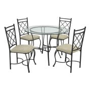 Load image into Gallery viewer, Mainstays 5-Piece Glass Top Metal Dining Set