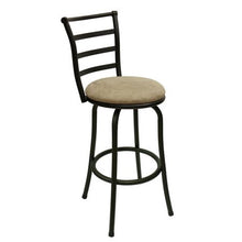 Load image into Gallery viewer, Mainstays 29&quot; Ladder Back Swivel Barstool with Tan Microfiber Seat