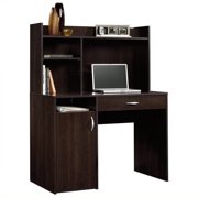 Sauder Beginnings Desk with Drawer and Hutch, Cinnamon Cherry