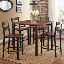 Load image into Gallery viewer, Better Homes &amp; Gardens Mercer 5-Piece Counter Height Dining Set, Vintage Oak