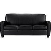 Load image into Gallery viewer, Mainstays Faux Leather Sofa, Black