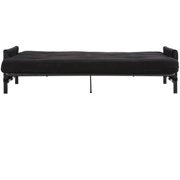 Mainstays Fairview Storage Arm Futon with 6" Mattress, Black