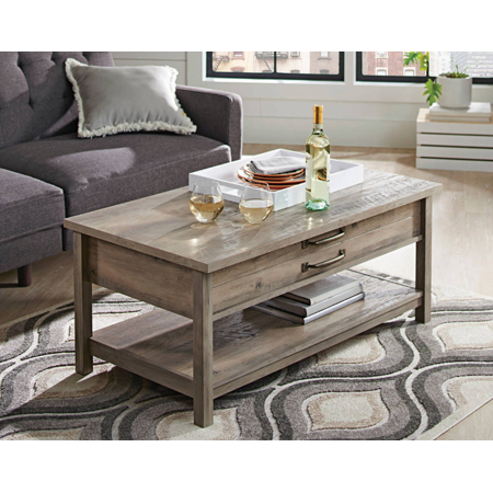 Better Homes & Gardens Modern Farmhouse Lift-Top Coffee Table, Rustic Gray Finish