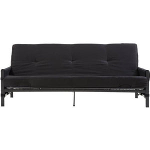 Mainstays Fairview Storage Arm Futon with 6" Mattress, Black