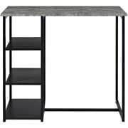 Load image into Gallery viewer, Mainstays 3-Piece Metal Pub Set with Faux Concrete Top, Gray, Black