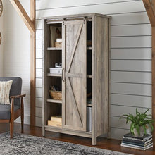 Load image into Gallery viewer, Better Homes &amp; Gardens 66&quot; Modern Farmhouse Storage Bookcase Cabinet, Rustic Gray Finish