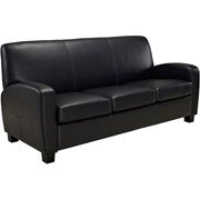 Load image into Gallery viewer, Mainstays Faux Leather Sofa, Black