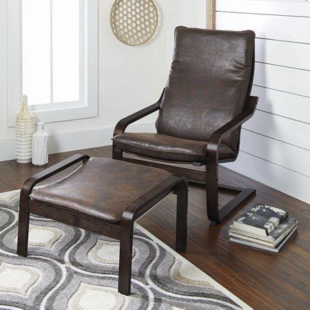 Better Homes & Gardens Sloane Bentwood Chair & Ottoman Set